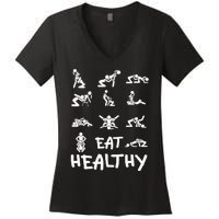 Funny Eat Healthy Dirty Women's V-Neck T-Shirt