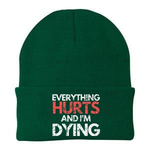 Funny Everything Hurts I'm Dying Fitness Workout Gym Knit Cap Winter Beanie