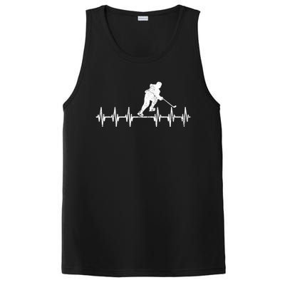 Funny Ekg Hockey Game Graphic Ice Hockey Heartbeat Meaningful Gift PosiCharge Competitor Tank