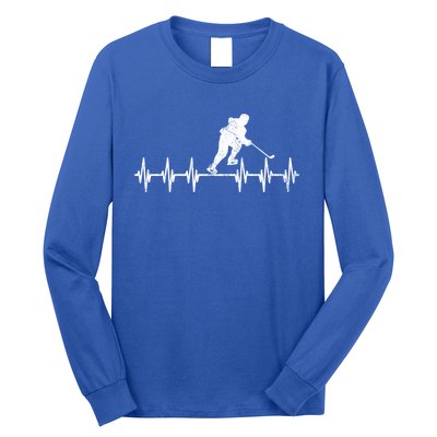 Funny Ekg Hockey Game Graphic Ice Hockey Heartbeat Meaningful Gift Long Sleeve Shirt