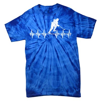 Funny Ekg Hockey Game Graphic Ice Hockey Heartbeat Meaningful Gift Tie-Dye T-Shirt