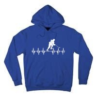 Funny Ekg Hockey Game Graphic Ice Hockey Heartbeat Meaningful Gift Tall Hoodie