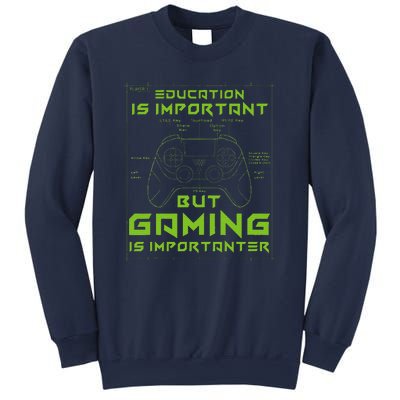 Funny Education Is Important But Gaming Is Importanter Sweatshirt