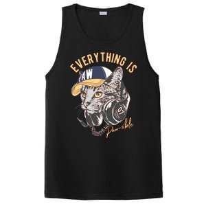 Funny Everything Is Pawsible Hiphop Cat PosiCharge Competitor Tank