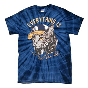 Funny Everything Is Pawsible Hiphop Cat Tie-Dye T-Shirt