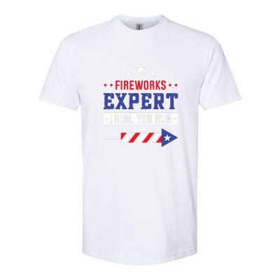 Fireworks Expert If I Run You Run Funny 4th Of July Gift Softstyle CVC T-Shirt