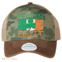 Feckin Eejit Ireland Irish Slang flag St Patricks Day Legacy Tie Dye Trucker Hat