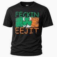Feckin Eejit Ireland Irish Slang flag St Patricks Day Cooling Performance Crew T-Shirt