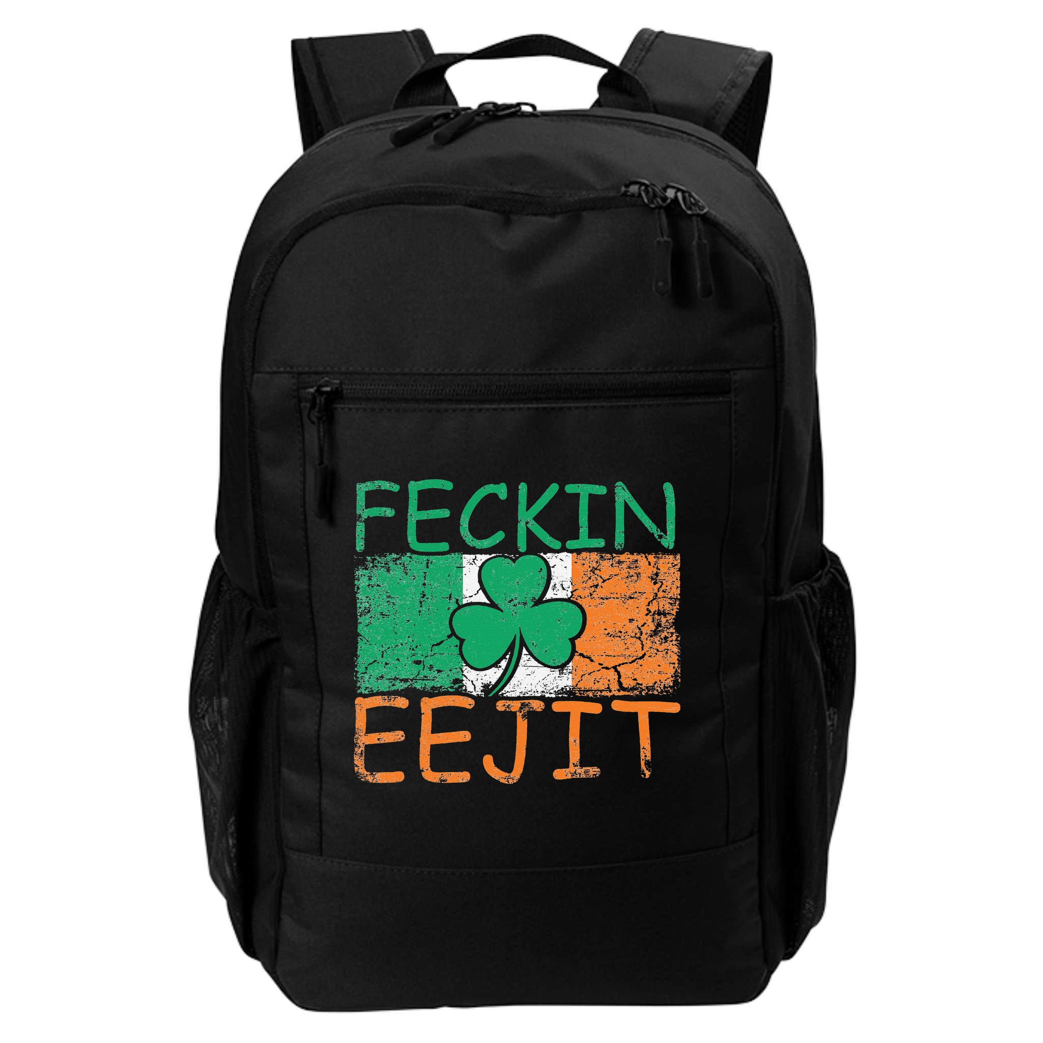 Feckin Eejit Ireland Irish Slang flag St Patricks Day Backpack