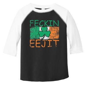 Feckin Eejit Ireland Irish Slang flag St Patricks Day Toddler Fine Jersey T-Shirt