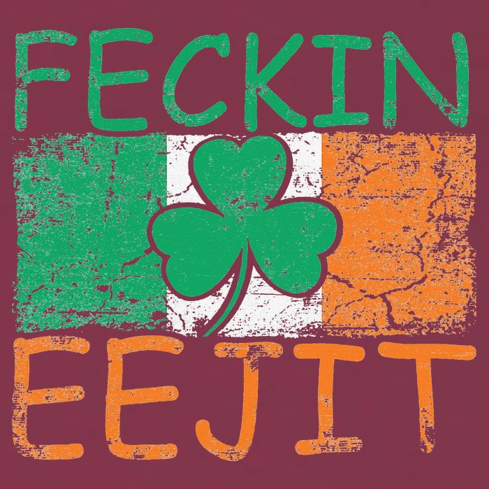 Feckin Eejit Ireland Irish Slang flag St Patricks Day 16oz Travel Tumbler