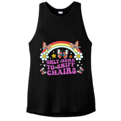 Funny Embarrassing Inappropriate Only Here To Sniff Chairs Ladies PosiCharge Tri-Blend Wicking Tank