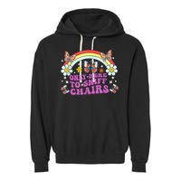 Funny Embarrassing Inappropriate Only Here To Sniff Chairs Garment-Dyed Fleece Hoodie