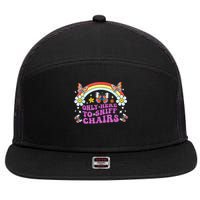 Funny Embarrassing Inappropriate Only Here To Sniff Chairs 7 Panel Mesh Trucker Snapback Hat