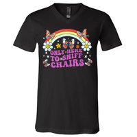 Funny Embarrassing Inappropriate Only Here To Sniff Chairs V-Neck T-Shirt