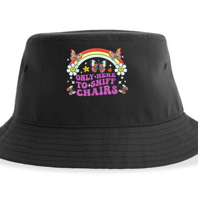 Funny Embarrassing Inappropriate Only Here To Sniff Chairs Sustainable Bucket Hat