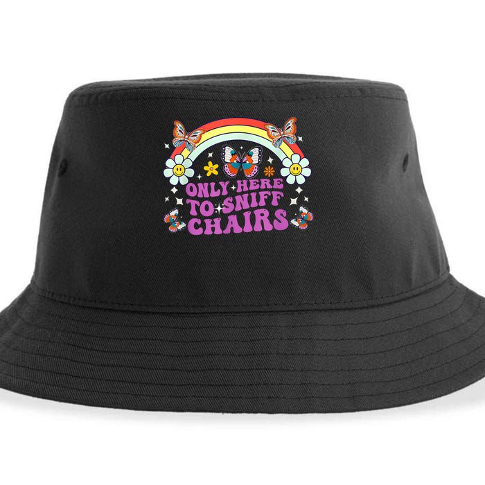Funny Embarrassing Inappropriate Only Here To Sniff Chairs Sustainable Bucket Hat