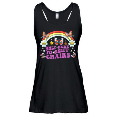 Funny Embarrassing Inappropriate Only Here To Sniff Chairs Ladies Essential Flowy Tank