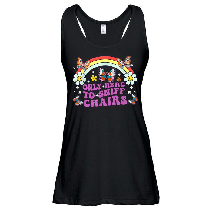 Funny Embarrassing Inappropriate Only Here To Sniff Chairs Ladies Essential Flowy Tank