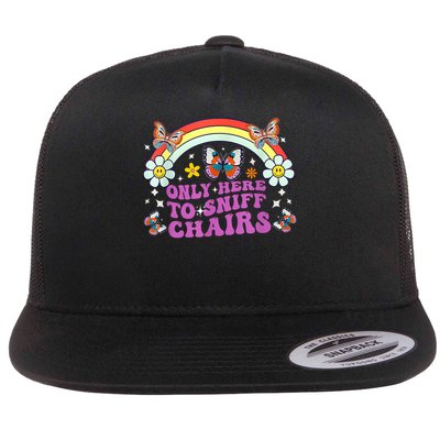 Funny Embarrassing Inappropriate Only Here To Sniff Chairs Flatbill Hat
