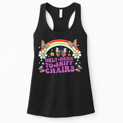 Funny Embarrassing Inappropriate Only Here To Sniff Chairs Womens Tank Top