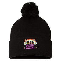 Funny Embarrassing Inappropriate Only Here To Sniff Chairs Pom Pom 12in Knit Beanie