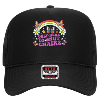Funny Embarrassing Inappropriate Only Here To Sniff Chairs Trucker Hat