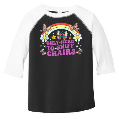 Funny Embarrassing Inappropriate Only Here To Sniff Chairs Toddler Fine Jersey T-Shirt