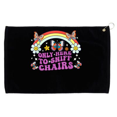 Funny Embarrassing Inappropriate Only Here To Sniff Chairs Grommeted Golf Towel