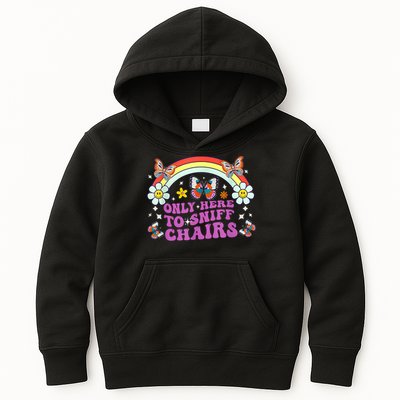 Funny Embarrassing Inappropriate Only Here To Sniff Chairs Kids Hoodie