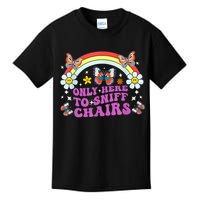 Funny Embarrassing Inappropriate Only Here To Sniff Chairs Kids T-Shirt