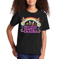 Funny Embarrassing Inappropriate Only Here To Sniff Chairs Kids T-Shirt