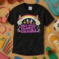 Funny Embarrassing Inappropriate Only Here To Sniff Chairs Kids T-Shirt