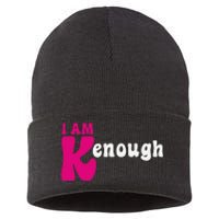 Funny Enough I'm Ken I am Ken Sustainable Knit Beanie