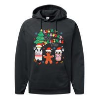 Funny ER ICU RN Nurse Xmas Roc'n Around The Christmas Tree  Performance Fleece Hoodie