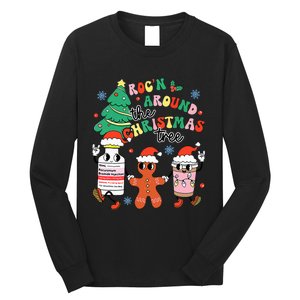 Funny ER ICU RN Nurse Xmas Roc'n Around The Christmas Tree  Long Sleeve Shirt