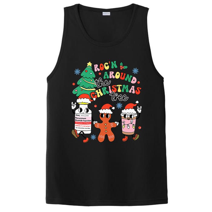 Funny ER ICU RN Nurse Xmas Roc'n Around The Christmas Tree  PosiCharge Competitor Tank