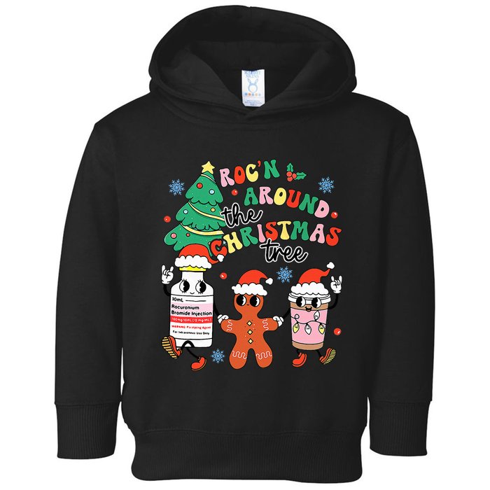 Funny ER ICU RN Nurse Xmas Roc'n Around The Christmas Tree  Toddler Hoodie