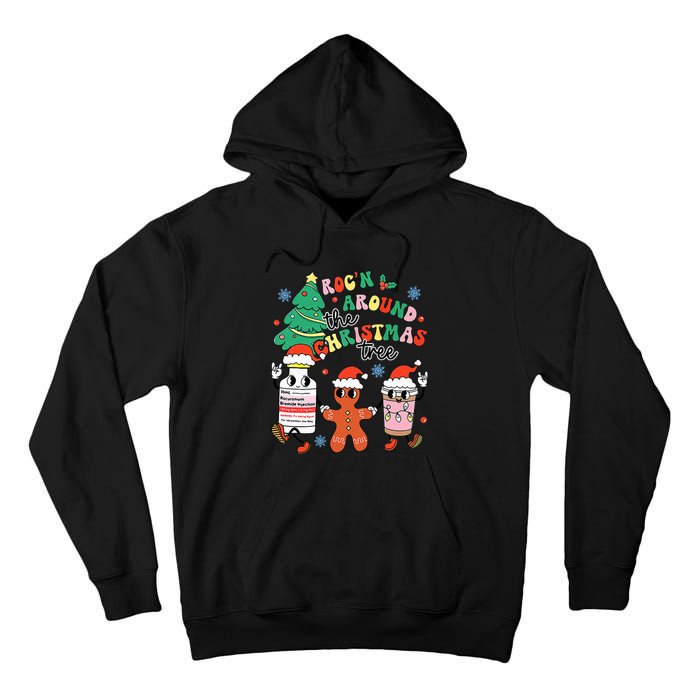 Funny ER ICU RN Nurse Xmas Roc'n Around The Christmas Tree  Tall Hoodie