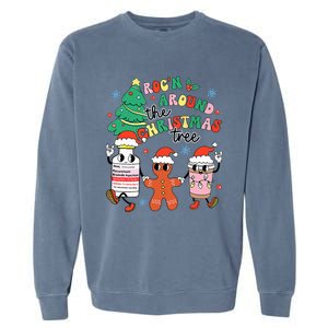 Funny ER ICU RN Nurse Xmas Roc'n Around The Christmas Tree  Garment-Dyed Sweatshirt