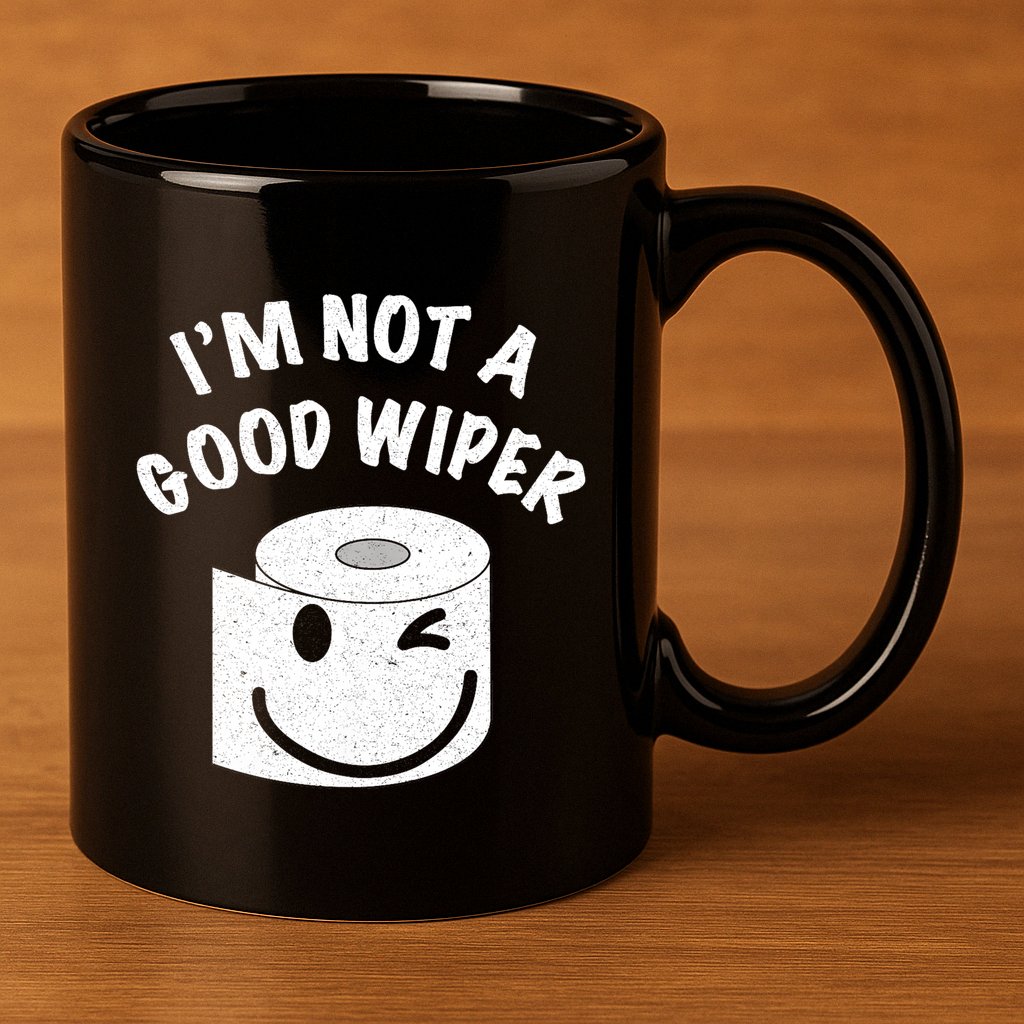 Funny Embarrassing IM Not A Good Wiper Humor 11oz C Handle Ceramic Mug