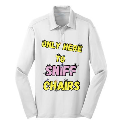 Funny Embarrassing Inappropriate Meme Silk Touch Performance Long Sleeve Polo