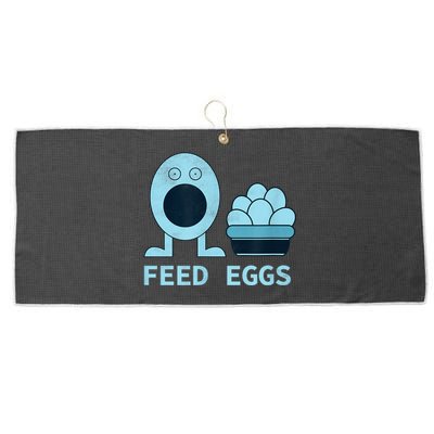 Feed Eggs I Think You Should Leave Large Microfiber Waffle Golf Towel