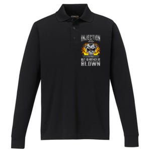 Fast Engines Injection Is Nice But I'd Rather Be Blown Gift Performance Long Sleeve Polo