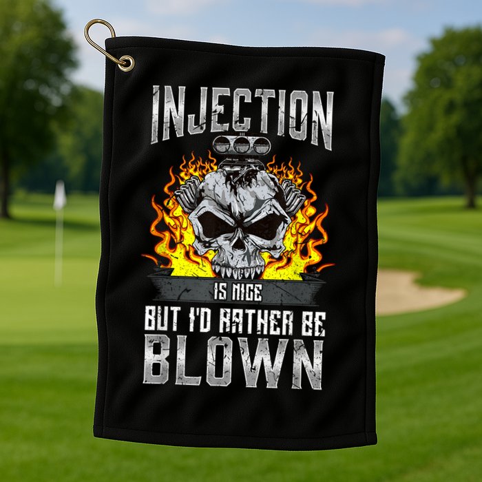 Fast Engines Injection Is Nice But I'd Rather Be Blown Gift Golf Towel