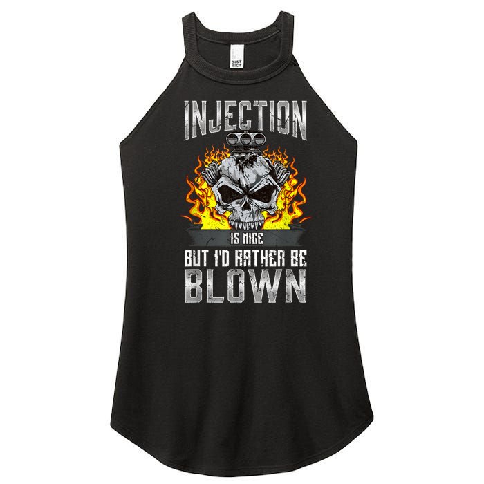 Fast Engines Injection Is Nice But I'd Rather Be Blown Gift Women's Perfect Tri Rocker Tank