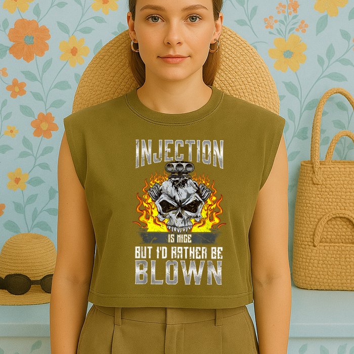 Fast Engines Injection Is Nice But I'd Rather Be Blown Gift Garment-Dyed Women's Muscle Tee