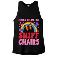 Funny Embarrassing Inappropriate Only Here To Sniff Chair Ladies PosiCharge Tri-Blend Wicking Tank