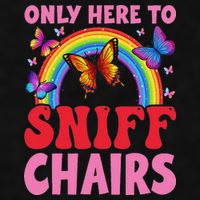 Funny Embarrassing Inappropriate Only Here To Sniff Chair Ladies PosiCharge Tri-Blend Wicking Tank