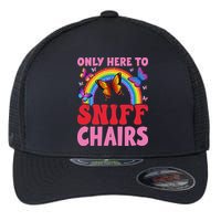 Funny Embarrassing Inappropriate Only Here To Sniff Chair Flexfit Unipanel Trucker Cap